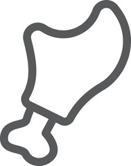 Chicken legs icon, outline style