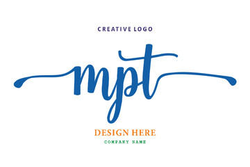 Fototapeta premium MPT lettering logo is simple, easy to understand and authoritative