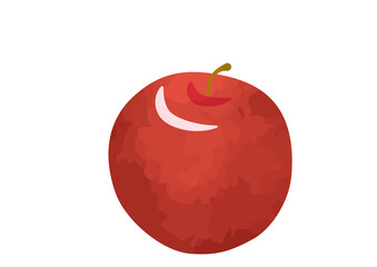 赤いリンゴのイラスト　