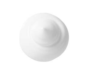 White cosmetic cream texture on white background