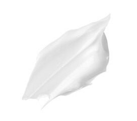White cosmetic cream texture on white background