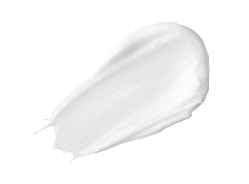 White cosmetic cream texture on white background