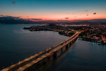 Fototapeta na wymiar Florianópolis Drone Santa Catarina