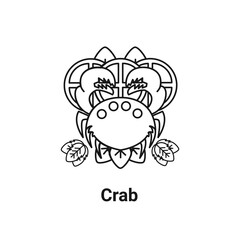 crab cooking line icon