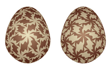 Dark and white chocolate eggs