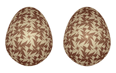 Dark and white chocolate eggs