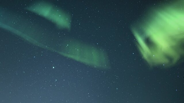 Aurora In Starry Night Sky Loop