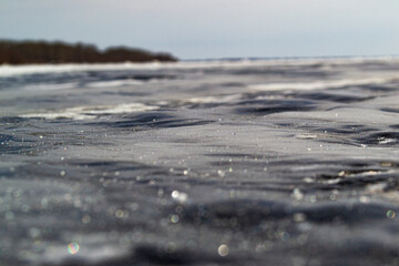 snow on the beach