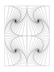 Obraz premium rectangular rotational design