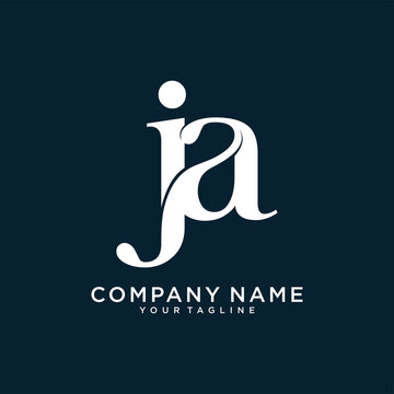 Alphabet letters Initials Monogram logo JA or AJ, J and A.Illustration vector