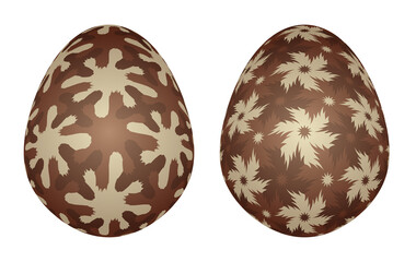 Dark and white chocolate eggs