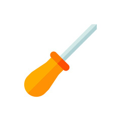 Screwdriver, Screw Flat Icon Logo Illustration Vector Isolated. Labour Day, May Day, Industry, And Construction Icon-Set. Suitable for Web Design, Logo, App, and Upscale Your Business.