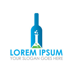 wine lab vector , drink logo
