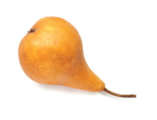 Fresh ripe pear on white background