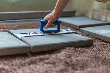 Terassenplattenverbau