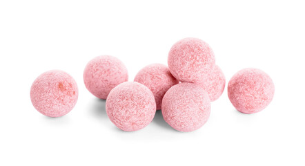 Chewing gums on white background
