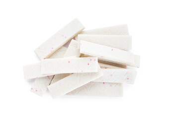Chewing gums on white background