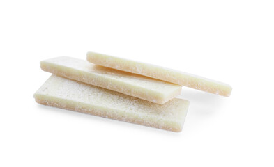 Chewing gums on white background