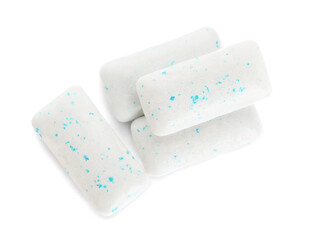 Chewing gums on white background
