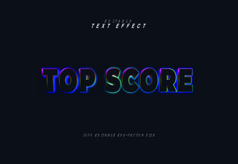 editable top score text effect.logo text.dark blue gradient.logo text.typhography logo