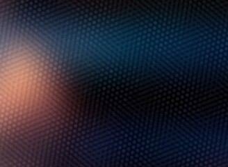 Dark blue metal textured background with red spot on side. Brutal elegant grid cover abstract pattern.