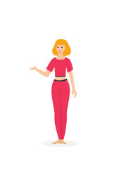 Young woman. Vector flat style cartoon illustration