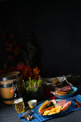 delicious oldenburger green cabbage with Pinkel sausage