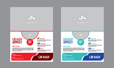 Car Wash Flyer Template Design