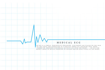 Heart with cardiogram - 2D illustration