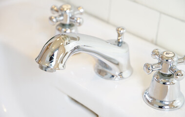 faucet in a bathroom