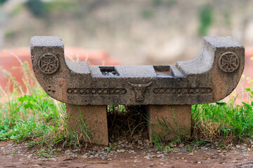 Old benches in the Tbilisi, Georgia