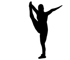 スポーツ、エアロビックのシルエット