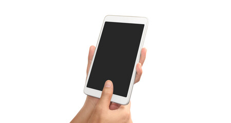Hands holding a tablet touch computer gadget