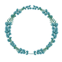 Lovely eucaliptys wreath decor element, eucaliptus wreath design element, wreath decor