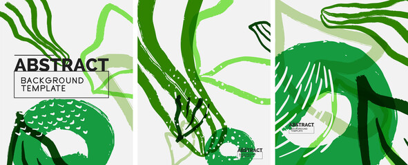 Social media abstract backgrounds. Abstract hand drawn doodles. Vector illustration for covers, banners, flyers