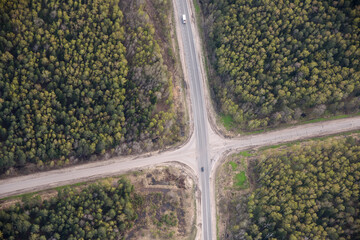 the road in the city