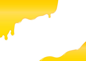 蜂蜜　チーズ　とける　たれる　フレーム　枠 © ontamaudon