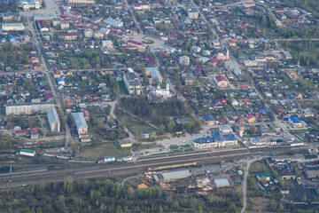aerial view of the city