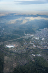 aerial view of the city
