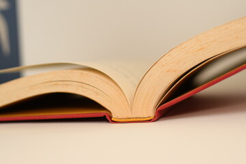 open book on pile of book background shcool study book