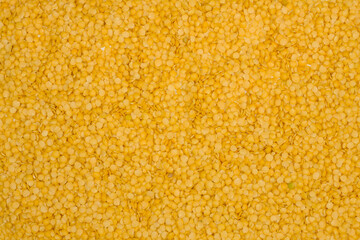 Lentils as a background isolated on white, top view