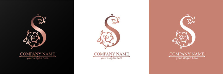 Premium Vector S logo. Monnogram, lettering. Personal logo or sign for branding an elite company.