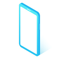 Smartphone. Mobile gadget. 3d isometric vector illustration. isolated on white background. 