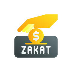 Zakat, Donation, Charity, Humanity Flat Icon Logo Illustration Vector Isolated. Ramadan and Muslim Icon-Set. Suitable for Web Design, Logo, App, and Upscale Your Business.