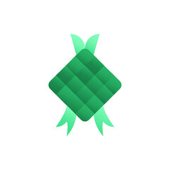 Ketupat Flat Icon Logo Illustration Vector Isolated. Ramadan and Muslim Icon-Set. Suitable for Web Design, Logo, App, and Upscale Your Business.