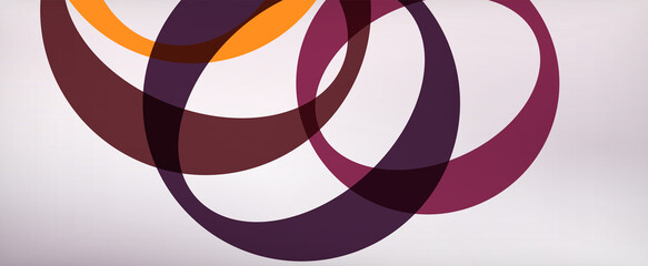 Ring geometric shapes, o letter repetition wallpaper. Abstract background for business or technology presentations, internet posters or web brochure covers