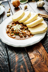 Czech goulash with dumplings