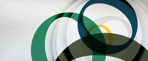 Obraz premium Ring geometric shapes, o letter repetition wallpaper. Abstract background for business or technology presentations, internet posters or web brochure covers