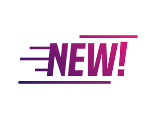 Fototapeta premium New Announcement for Advertisement Modern Flat Design Icon