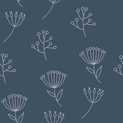  Elegance Seamless pattern with floral, vector floral illustration in vintage style